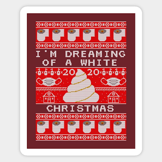 2020 White Christmas Sweater Sticker by Bruce Brotherton